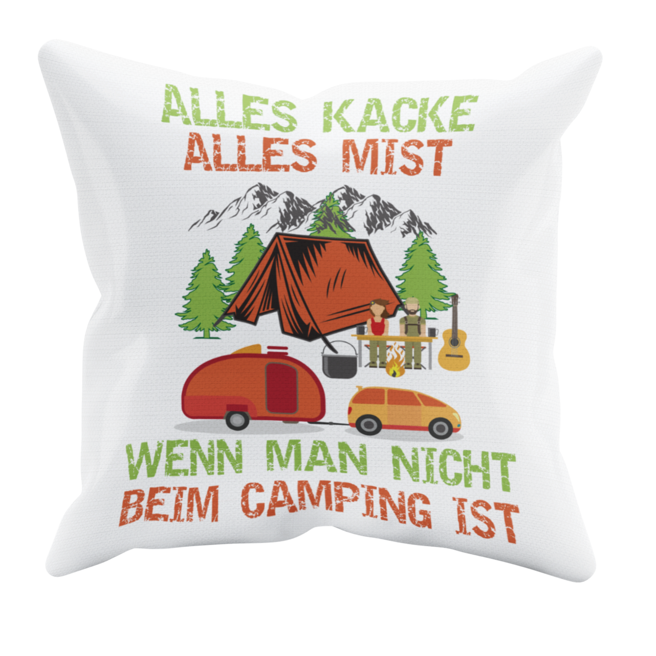 Camping Kissen "Alles kacke alles Mist" 40x40cm Handmade-Lifestyle