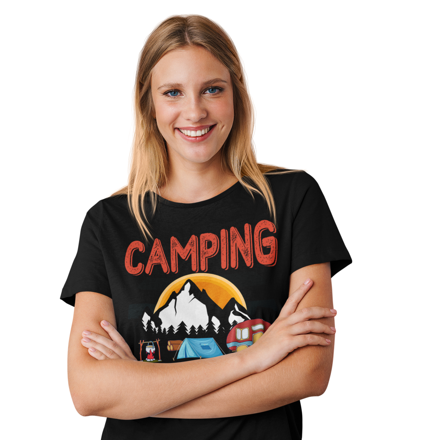 Camping T-Shirt "Camping Crew" Handmade-Lifestyle