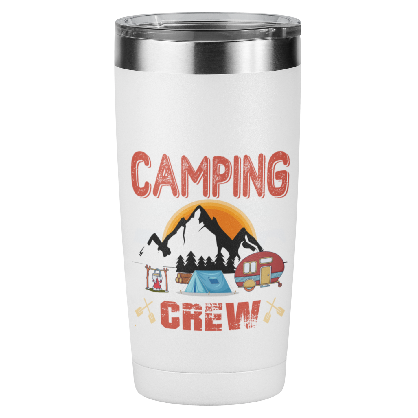 Edelstahl Trinkbecher "Camping Crew" 420 ml Handmade-Lifestyle