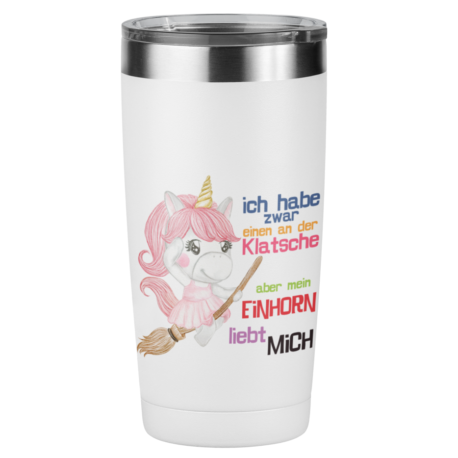 Edelstahl-Trinkbecher "Einen an der Klatsche" 420 ml Handmade-Lifestyle
