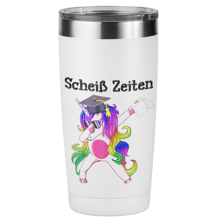 Edelstahl Trinkbecher "Schei* Zeiten" 420 ml Handmade-Lifestyle