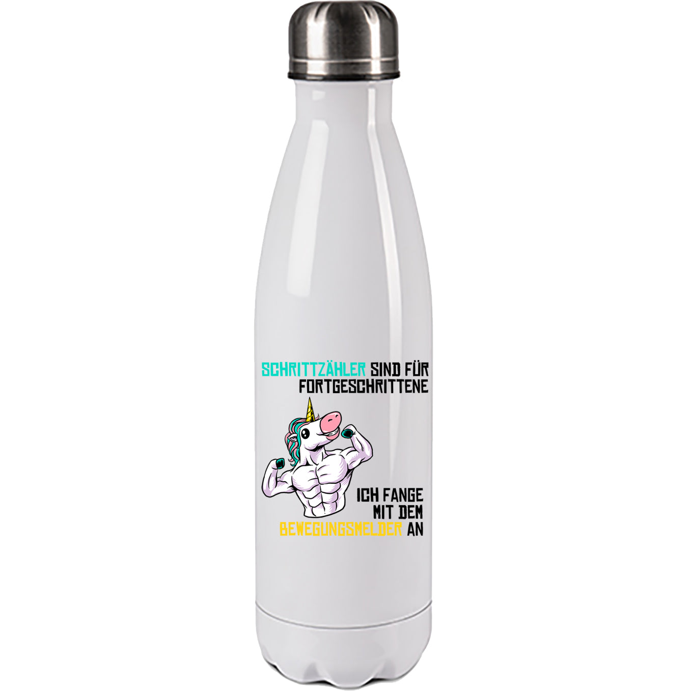 Einhorn Edelstahl Trinkflasche "Bewegungsmelder" 500ml Handmade-Lifestyle