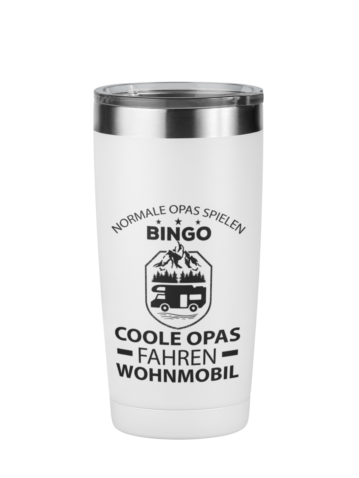 Edelstahl Trinkbecher "Normale Opas spielen Bingo" 420 ml Handmade-Lifestyle