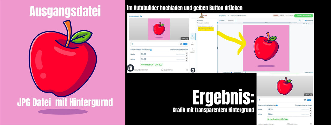 Gamechanger für den DTF-Druck: Jetzt JPG-Dateien mit automatischer Hintergrundentfernung im Autobuilder!