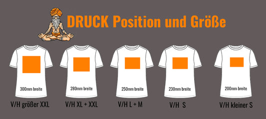 Größe und Position von DTF Transfers auf T-Shirts