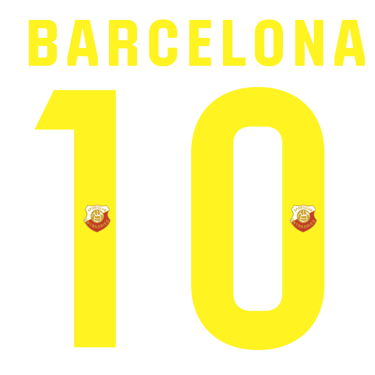 Nummernsatz "Barcelona" + Teamlogo druck-guru