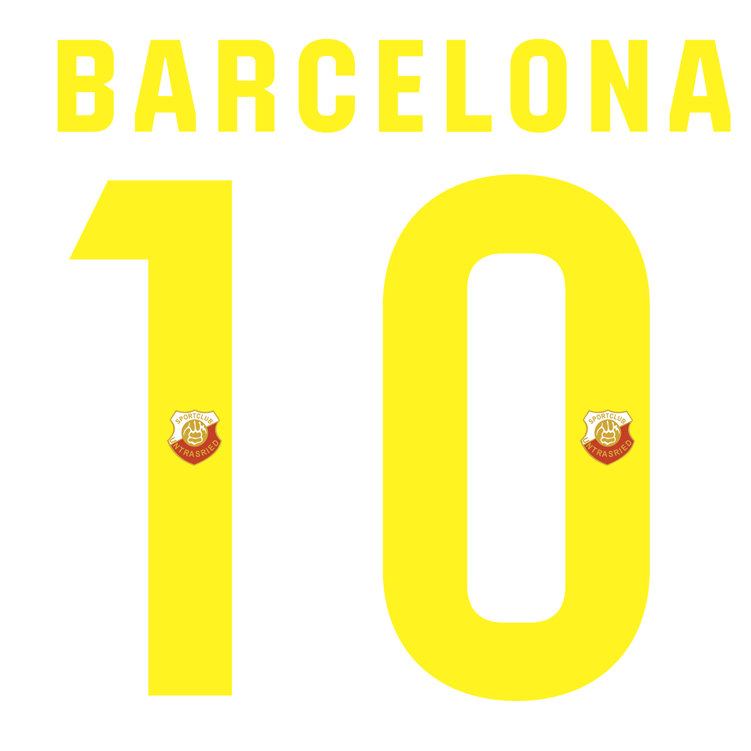 Nummernsatz "Barcelona" + Teamlogo druck-guru