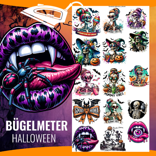 Halloween Bügelmeter NR 3 - Bügelbilder, Transfer, DTF, Textildruck, DIY-Projekt (Kopie) druck-guru