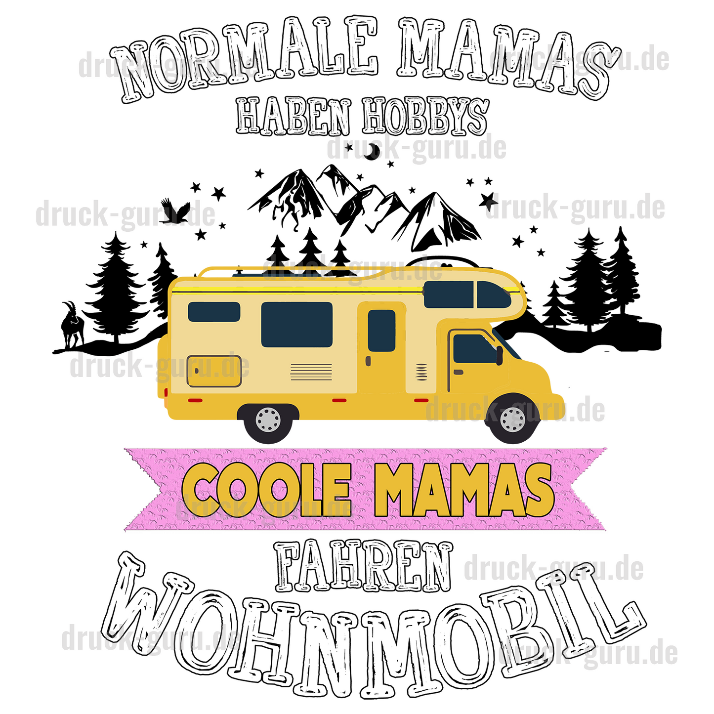 Bügelbild "Coole Mamas" druck-guru