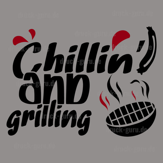 Bügelbild "Chillen und Grillen" druck-guru