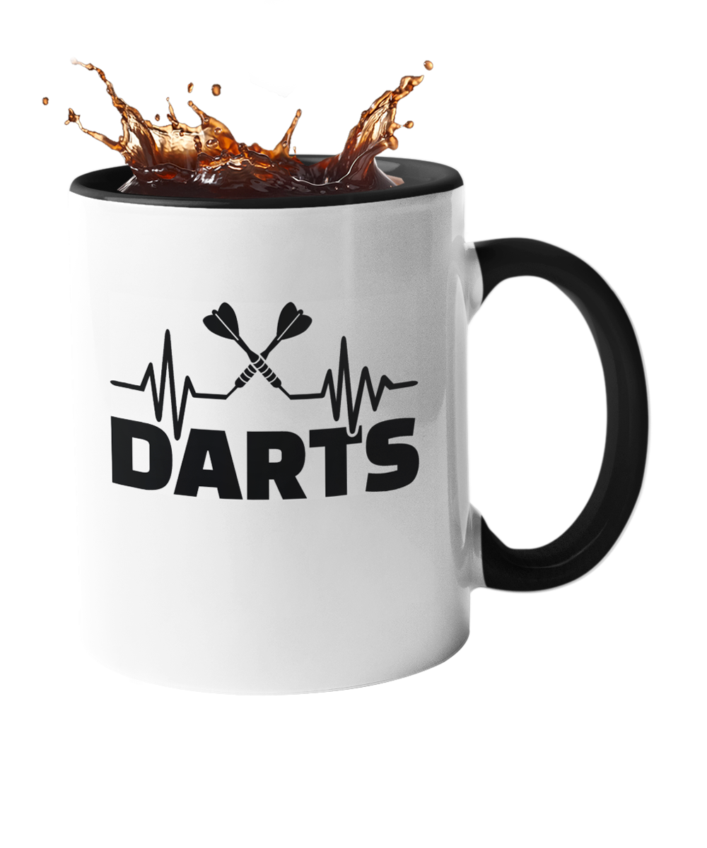 Darts Tasse "Darts Heartbeat" Handmade-Lifestyle