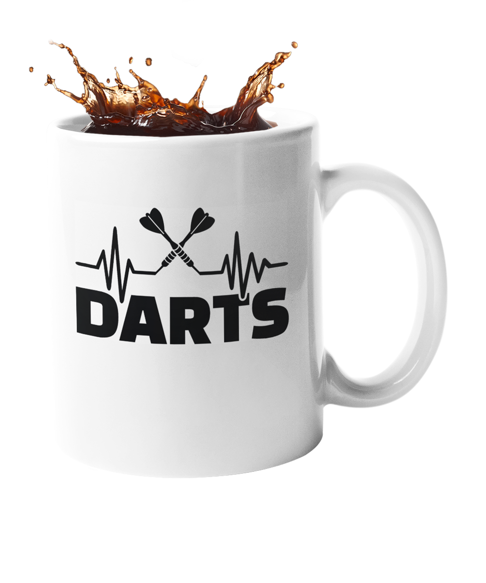 Darts Tasse "Darts Heartbeat" Handmade-Lifestyle