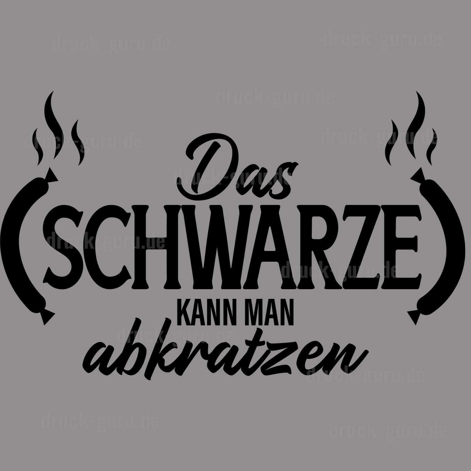 Bügelbild "Das schwarze" - schwarz druck-guru