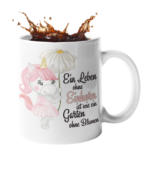 Tasse Einhorn mit Spruch "Leben ohne Einhorn" Handmade-Lifestyle