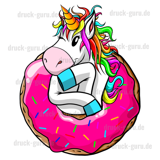 Bügelbild "Einhorn Donat" druck-guru