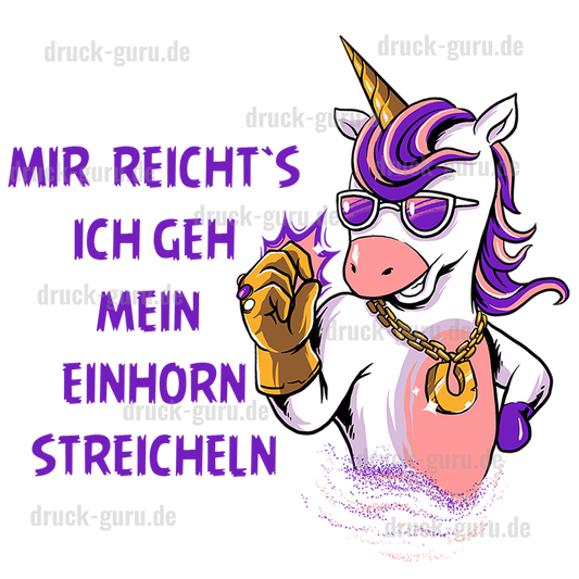 Bügelbild "Einhorn streicheln" druck-guru