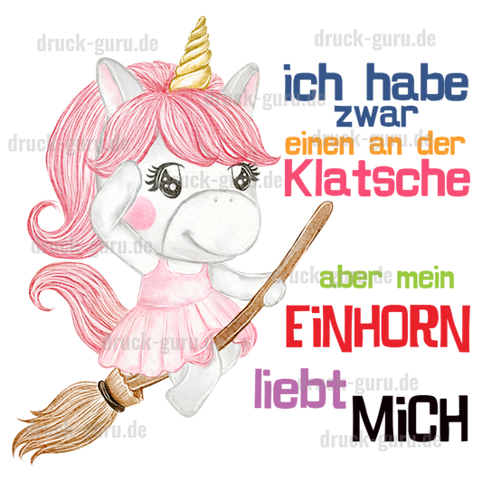 Bügelbild "Einhorn Klatsche" druck-guru