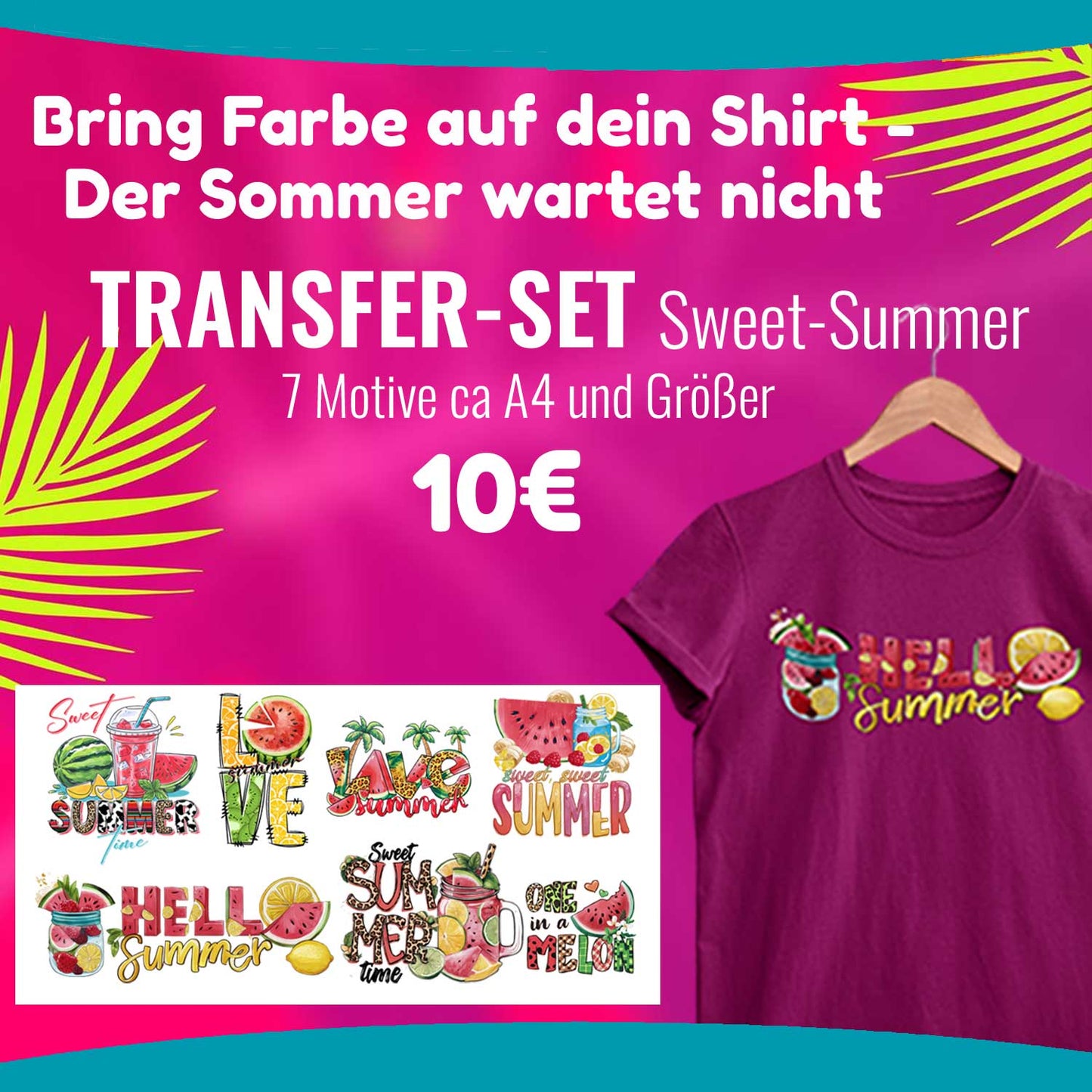 Sweet Summer - Bügelbilder Mix 1 druck-guru