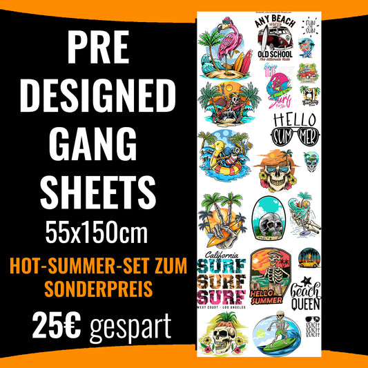 PRE-DESIGND-GANG SHEET Hot-Summer druck-guru