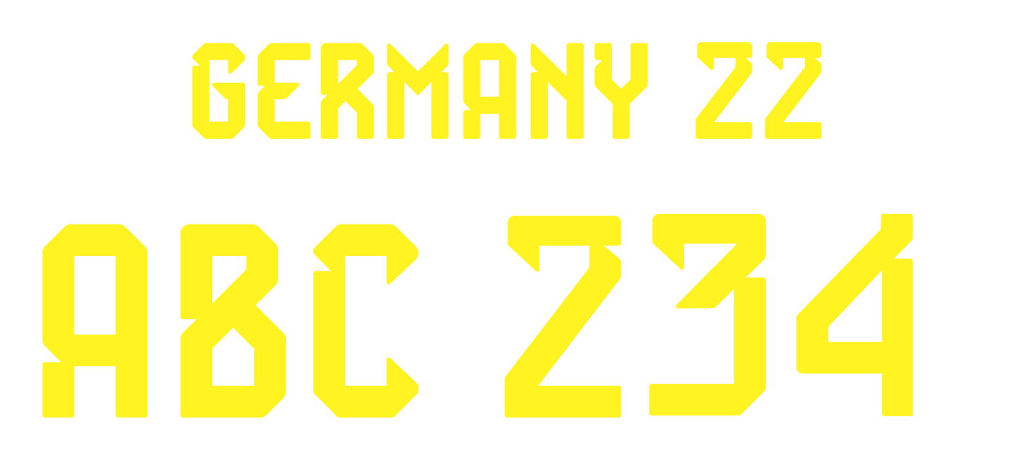 Nummernsatz "Germany 22" druck-guru