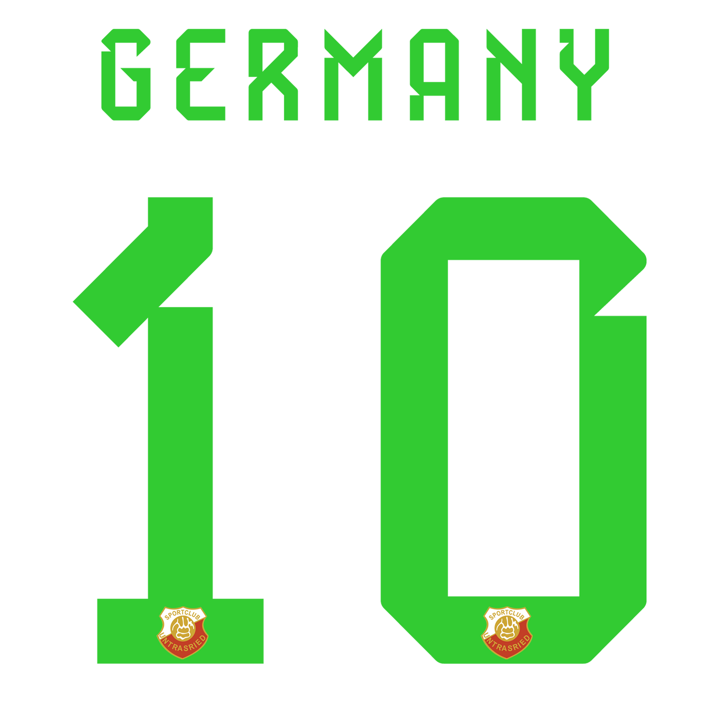 Nummernsatz "Germany" + Teamlogo druck-guru