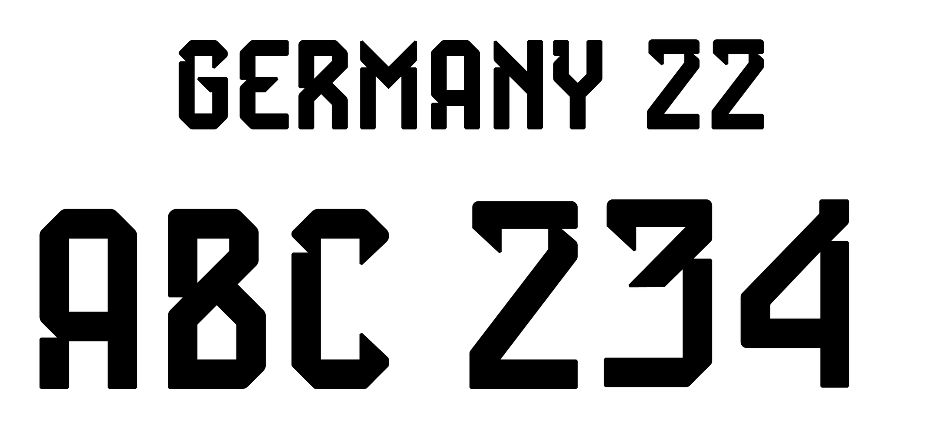 Nummernsatz "Germany 22" druck-guru