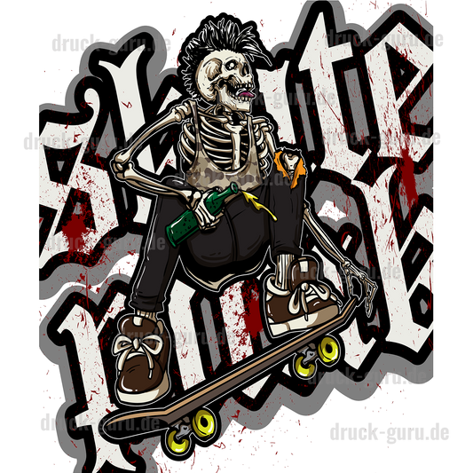 Bügelbild "Graffiti Skate Skull " druck-guru