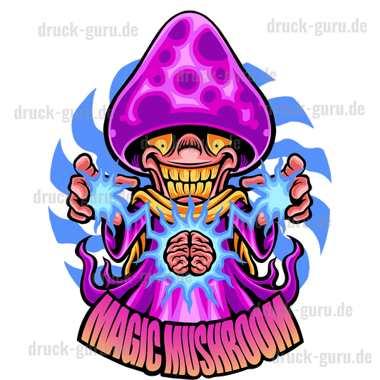 Bügelbild "Graffiti Magic Mushroom" druck-guru