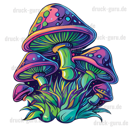 Bügelbild "Graffiti Mushroom" druck-guru