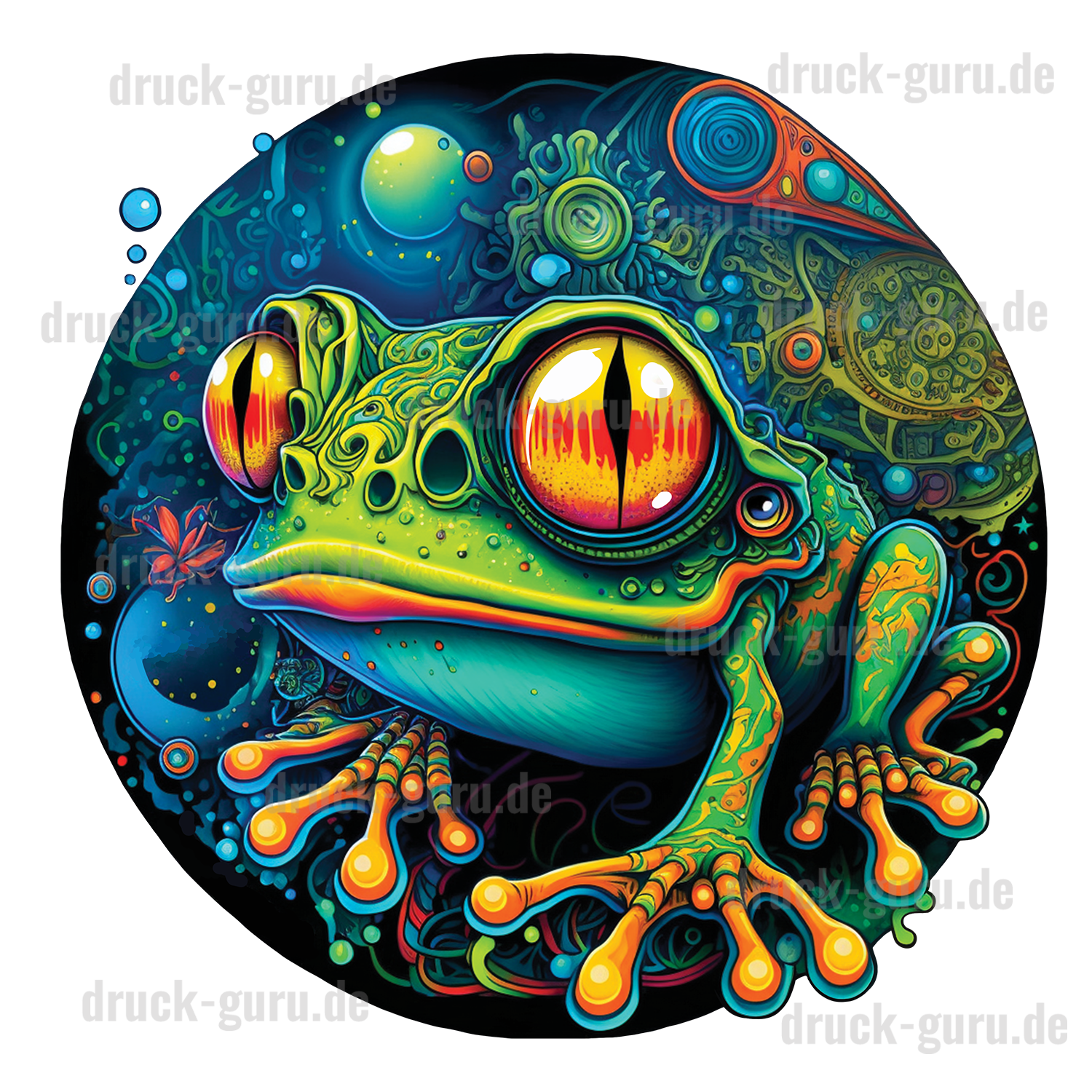 Bügelbild "Graffiti Frog" druck-guru