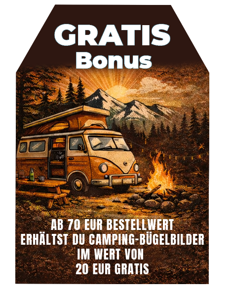 Camping Bügelbild Mix druck-guru