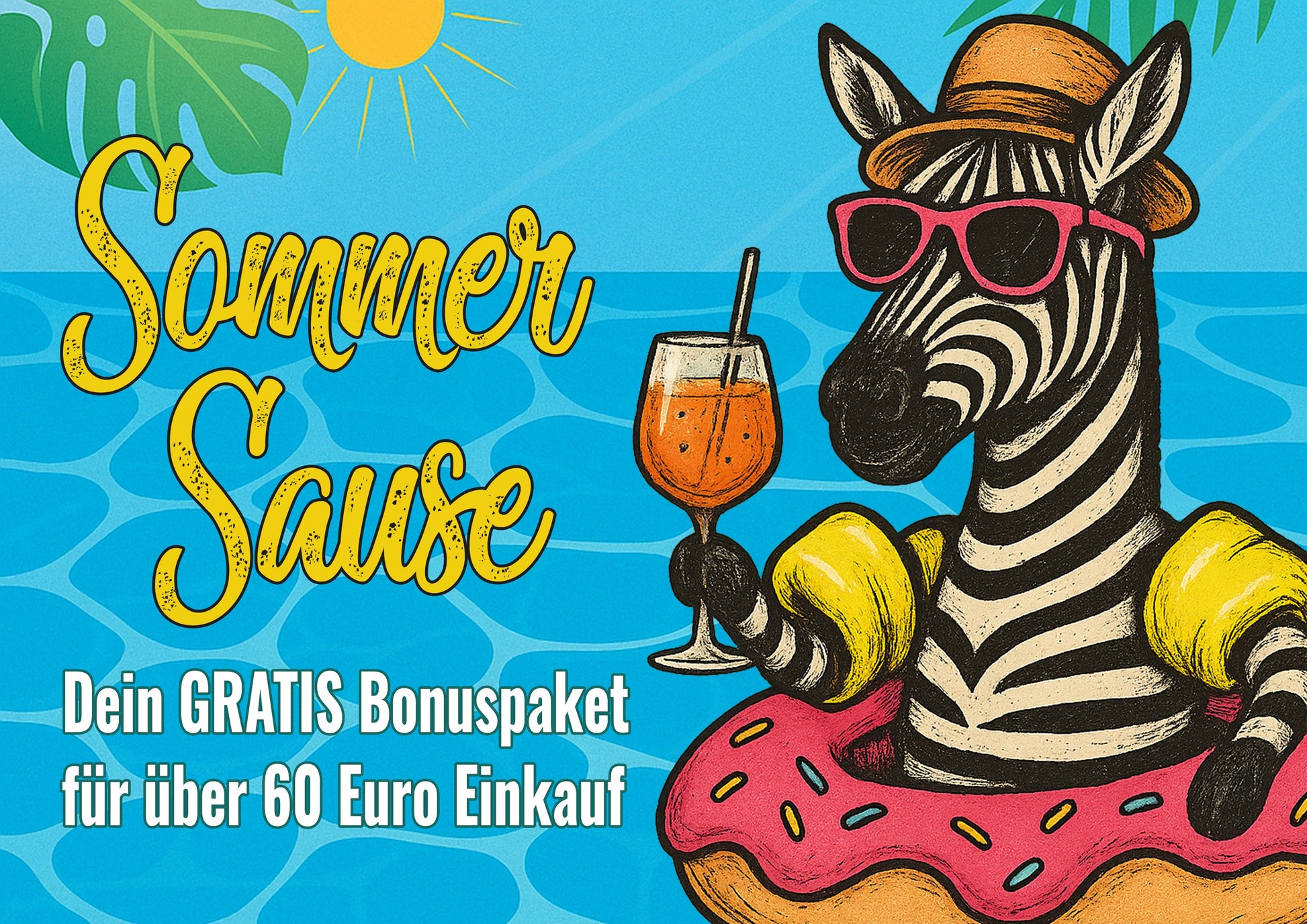 SOMMERSAUSE Bügelbild Mix druck-guru