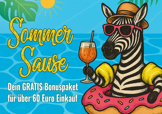 SOMMERSAUSE Bügelbild Mix druck-guru
