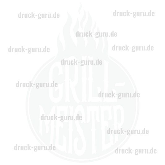 Bügelbild "Grill Master weiß" druck-guru