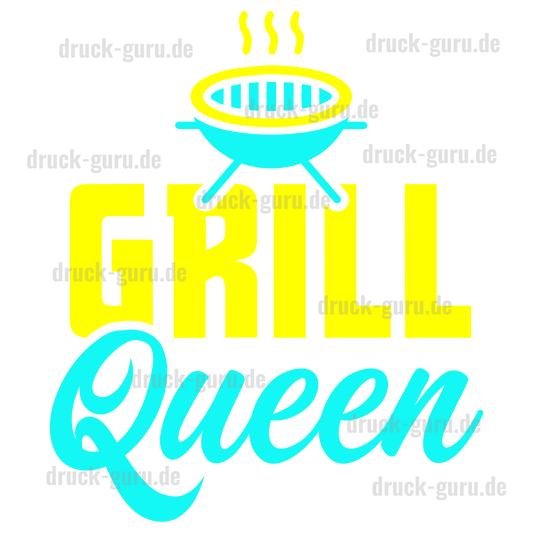 Bügelbild "Grill Queen" druck-guru