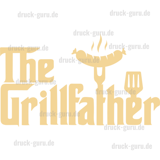 Bügelbild Grillfather" druck-guru