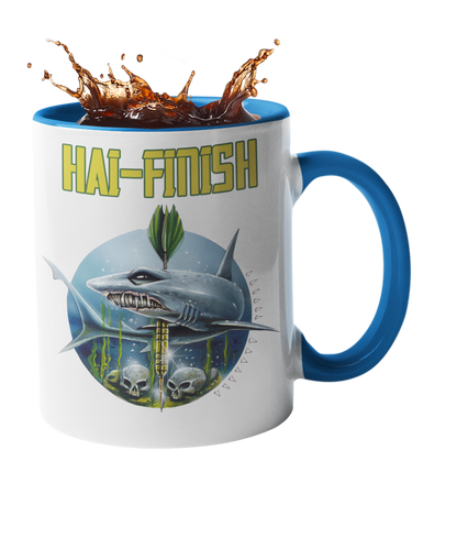 Darts Tasse "Hai Finish" Handmade-Lifestyle