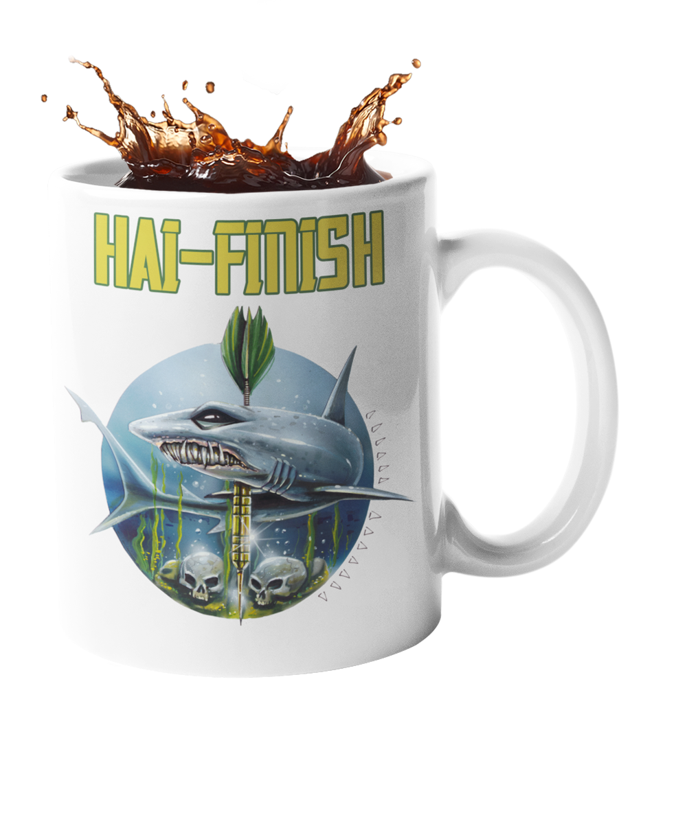 Darts Tasse "Hai Finish" Handmade-Lifestyle