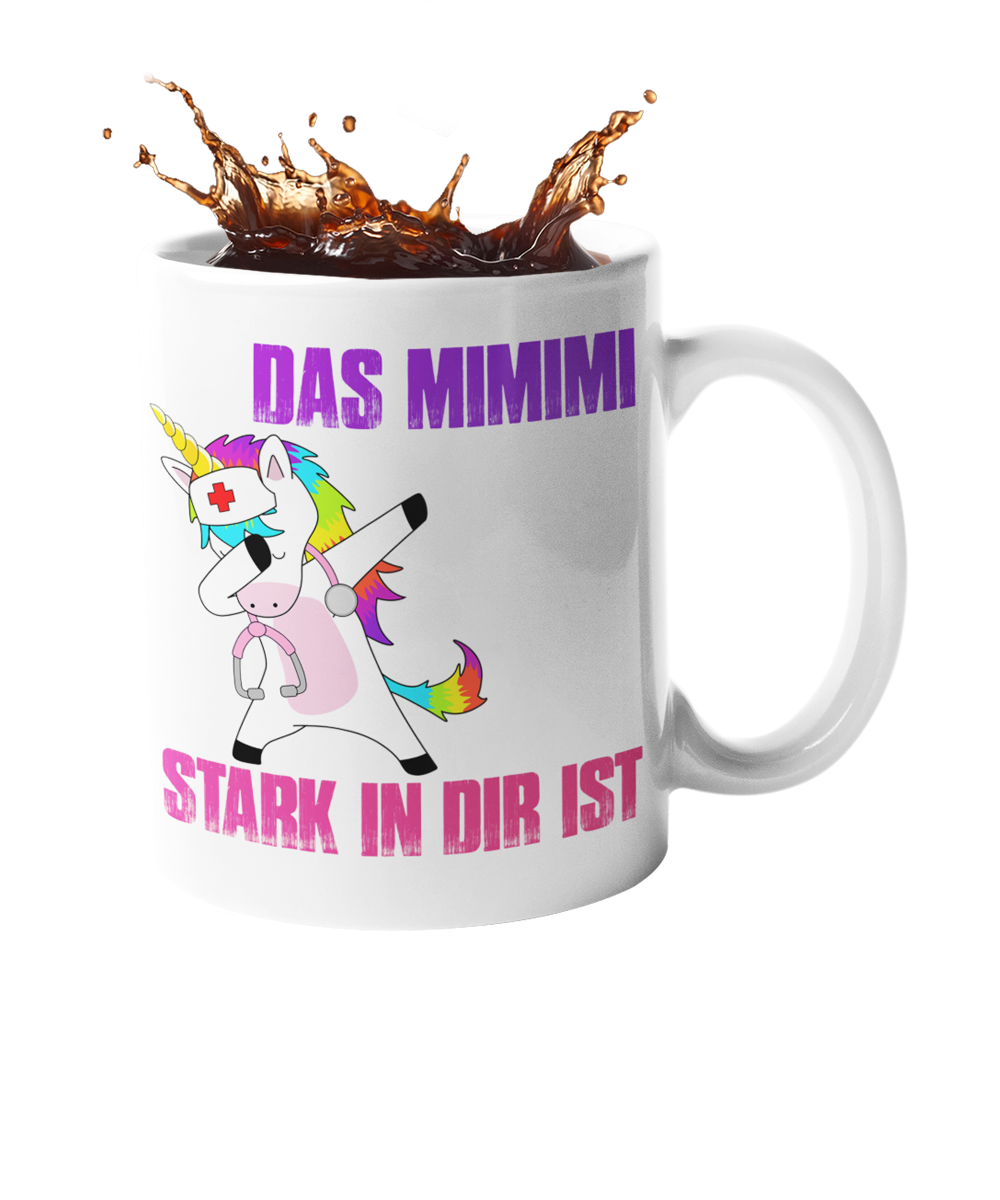 Einhorn Tasse mit Spruch "Mi mi mi" | Lustige Einhorn Geschenke Handmade-Lifestyle