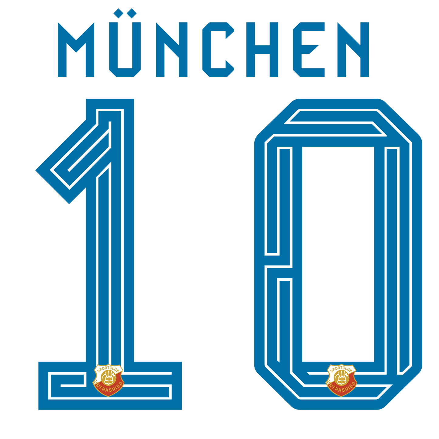 Nummernsatz "München" + Teamlogo druck-guru