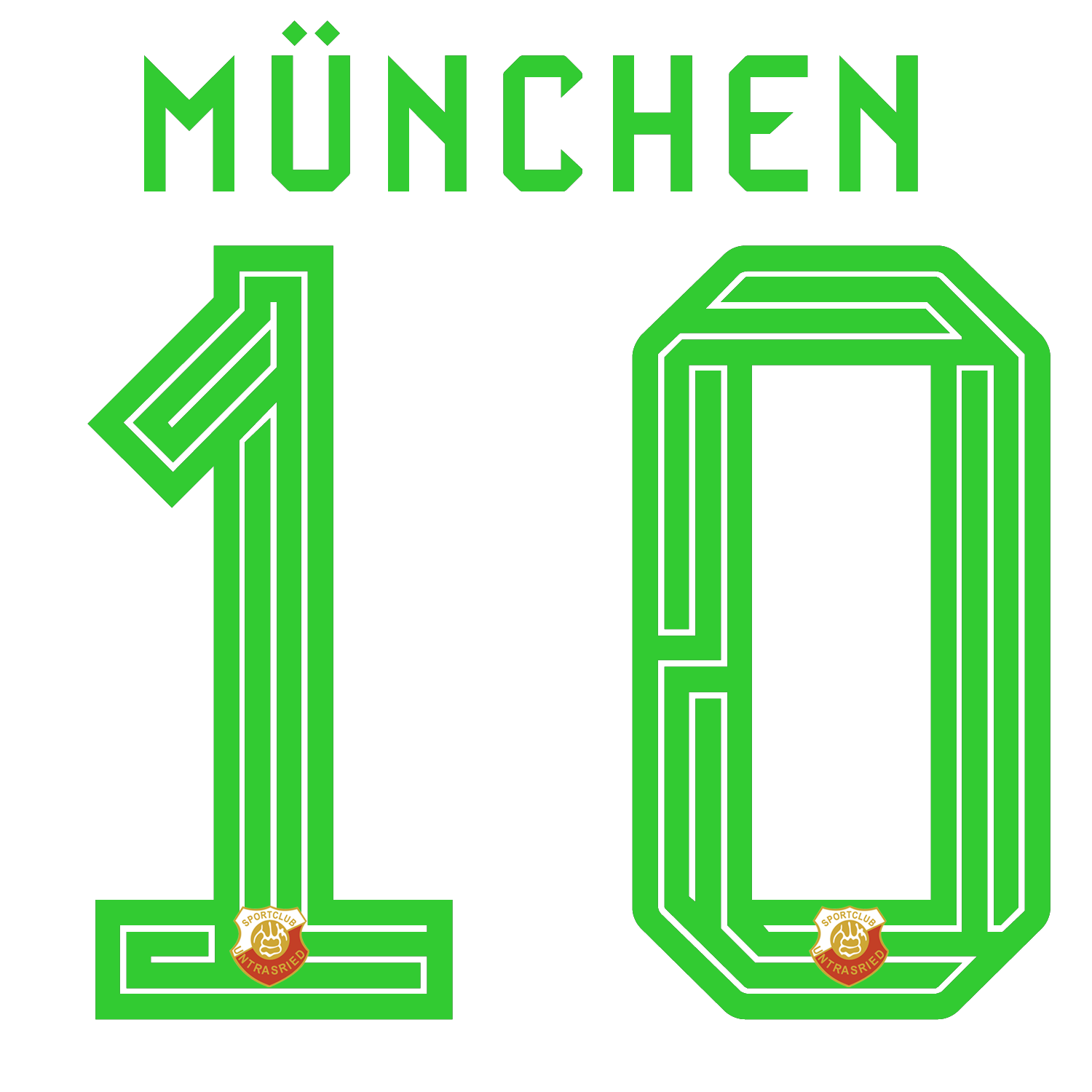 Nummernsatz "München" + Teamlogo druck-guru