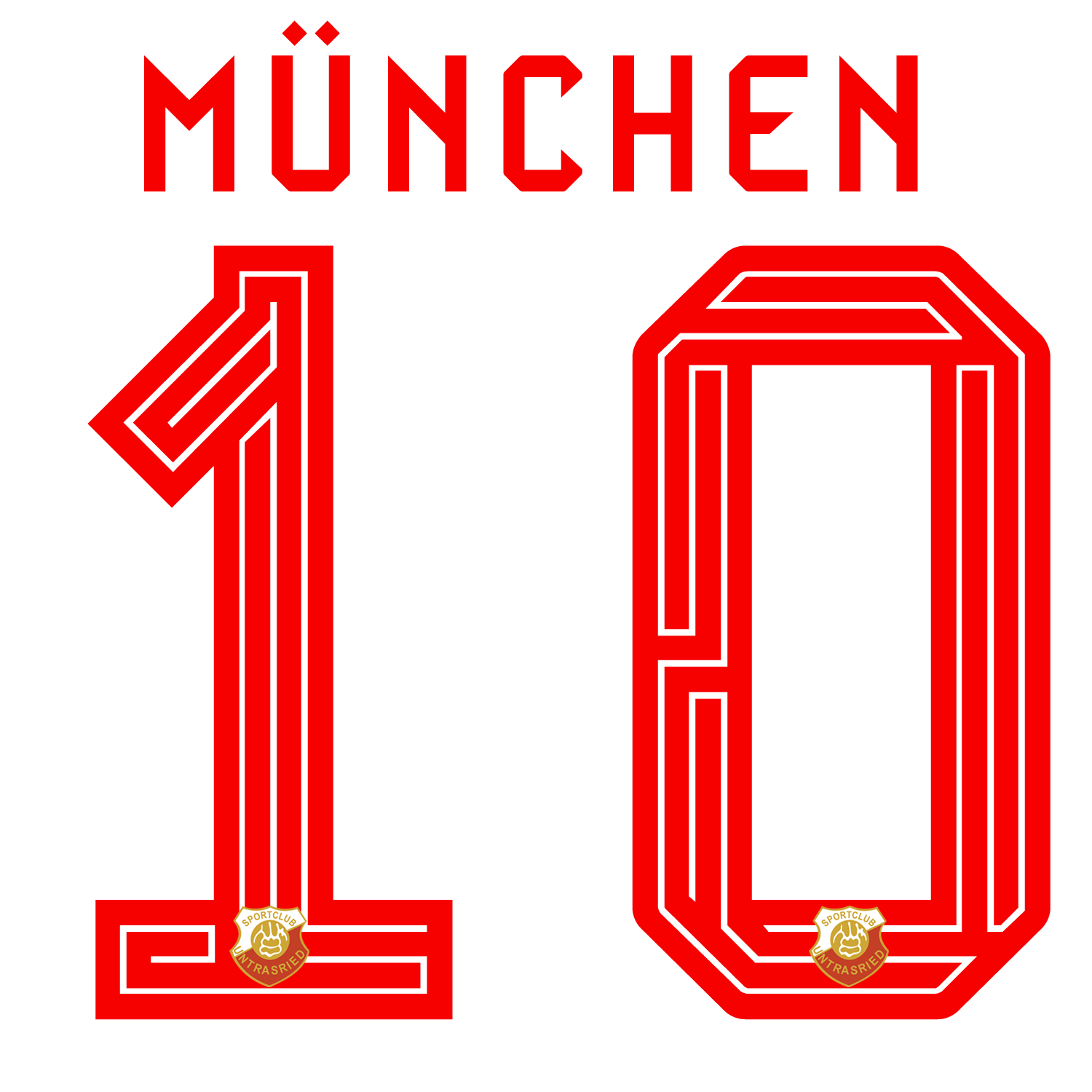 Nummernsatz "München" + Teamlogo druck-guru