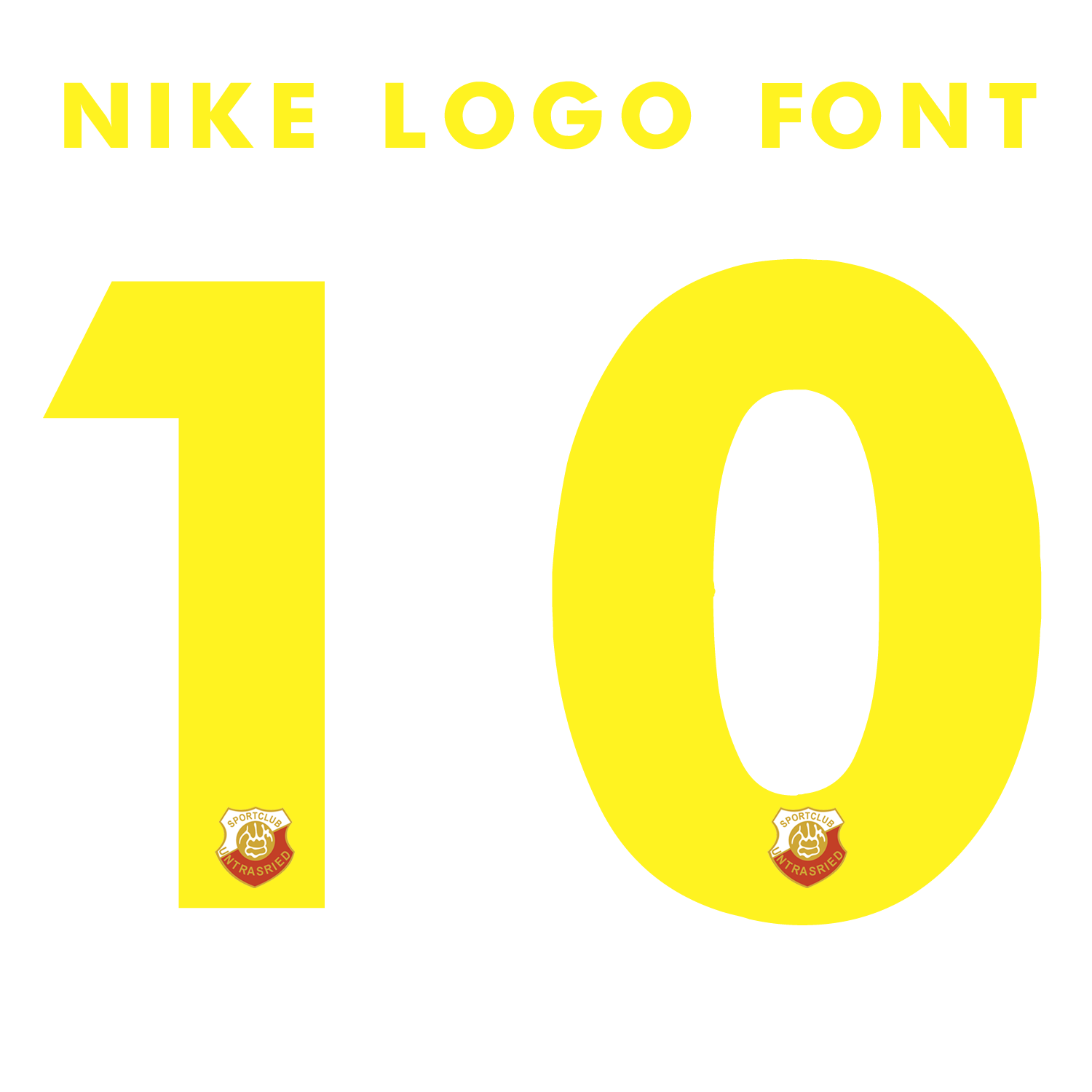 Nummernsatz "Nike Logo Font" + Teamlogo druck-guru