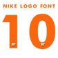Nummernsatz "Nike Logo Font" + Teamlogo druck-guru