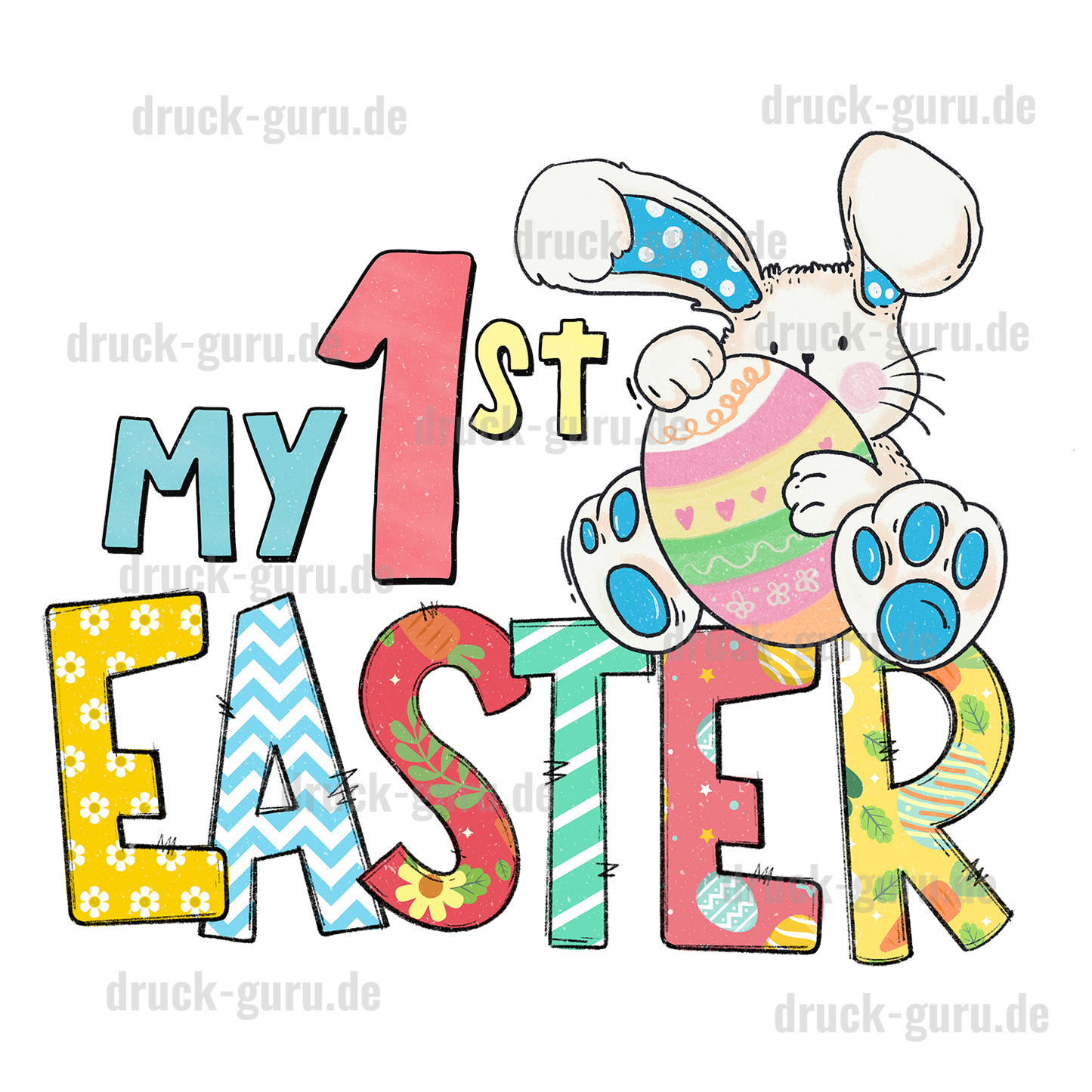 Bügelbild "My 1st Easter " druck-guru