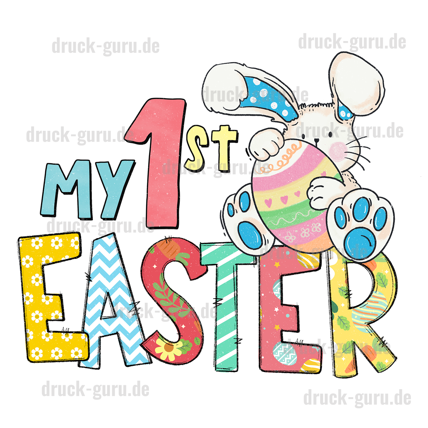 Bügelbild "My 1st Easter " druck-guru