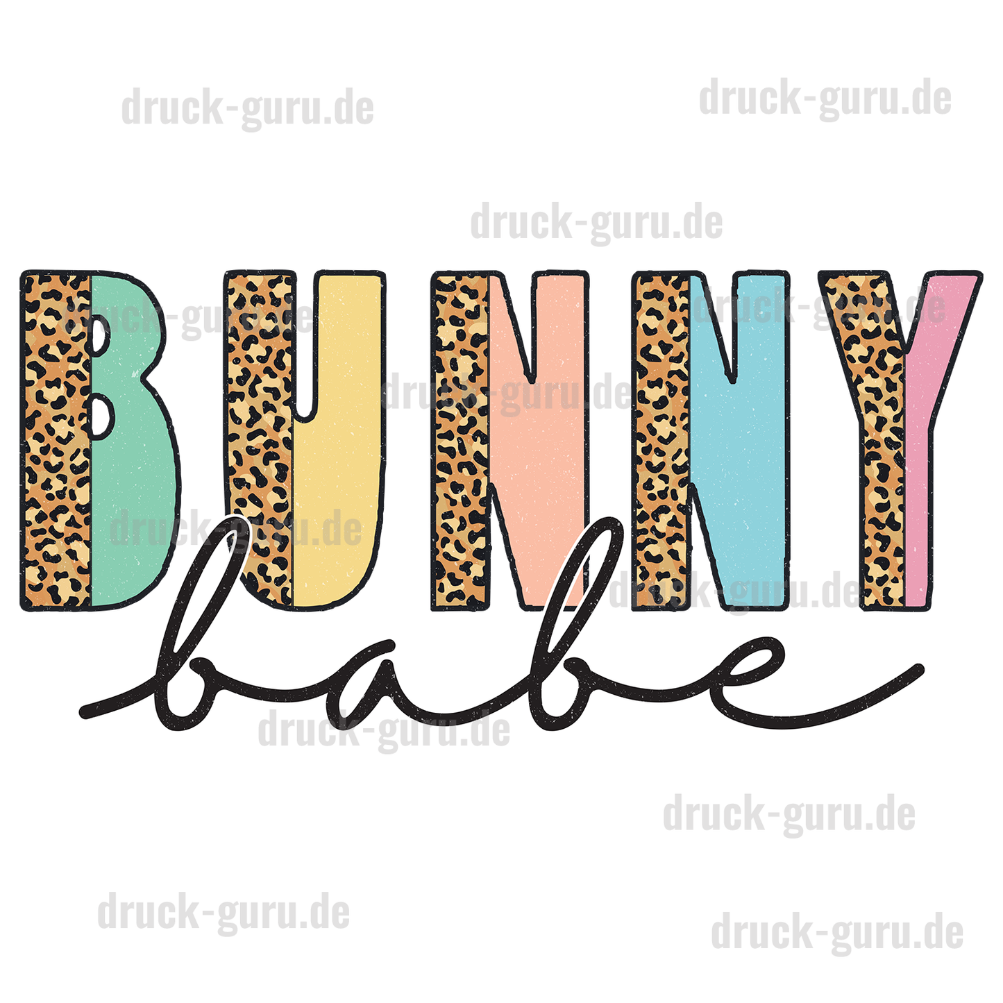 Bügelbild "Bunny Babe" druck-guru