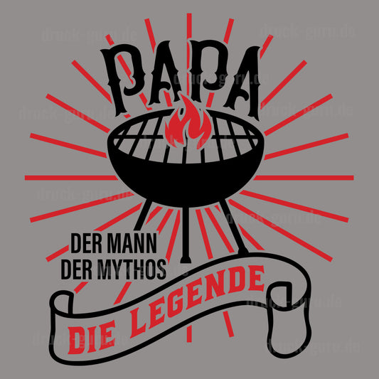 Bügelbild "Papa Grill-Legende" druck-guru