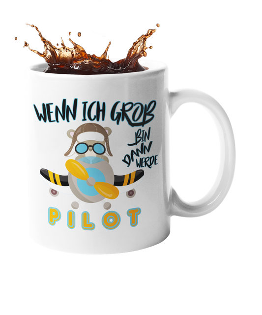 Tasse "Wenn ich groß bin dann werde ich Pilot" Handmade-Lifestyle