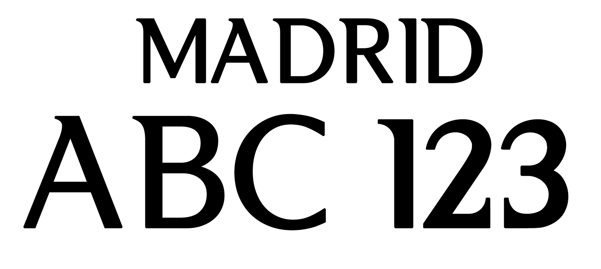 Nummernsatz "Madrid" druck-guru